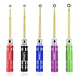 【Haruhana】 1/10 RCカー ラジコンドライバーツール六角 ヘックス 0.9 1.27 1.3 1.5 2.0mm 工具セット【便利な色分け済タイプ】 (カラー)