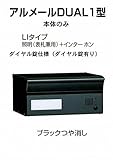 四国化成 郵便ポスト 埋込 アルメールDUAL1型LIタイプ ブラックつや消し 本体 ダイヤル錠