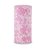のレン 茶筒 茶缶 キャニスター 200g缶 (和紙の茶筒 - 朧桜 ピンク) / 日本製 友禅和紙 スチール缶 中蓋つき 密閉 容器 保存容器 乾物容器/茶筒 おしゃれ お茶缶 容器