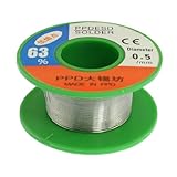 uxcell 糸はんだ　溶接ワイヤ スズメッキ線　はんだワイヤリール　スズ鉛はんだ　はんだワイヤー　0.5mmの直径　錫リード　5.4 X 2.7cm