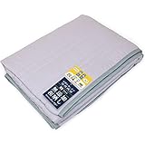 安眠工場 和ざらしガーゼ 敷きパッド ダブル用 140×205cm ライトグレー色【二重仕立て・丈夫な点結】96時間熟成製法 無添加 赤ちゃんにも安心 医療用 脱脂綿わた使用 ウォッシャブル 日本製