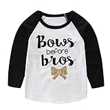 Karchi ベビーTシャツ 子供長袖アルファベット模様Tシャツ 男女兼用 夏 可愛い 春夏 カジュアル お出かけ 出産祝い 2色 (80, ブラック)