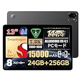 ALLDOCUBE Ultra Pad 13インチ Androidタブレット Snapdragon 7+Gen3 144Hz 8スピーカー 15000mAh WiFi6
