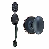 Design House 750232 Coventry 2-Way Handle Set with Egg Knob, Keyway and Door Handle, Adjustable Back