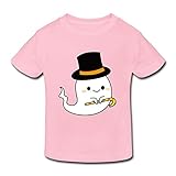 星 ２～６歳子供 男女兼用幽霊 帽子 可愛い ハロウェン Tシャツ ピンク 5-6 Toddler