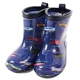 雨の日彩るKidsレインブーツ・長靴　アクセル全開はたらく車（ロイヤルブルー） N7700210