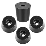 uxcell ラバー製パッド バンパーパッド 家具の脚パッド ブラック D28x23xH28mm 4個入