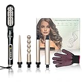 KLD オートカールアイロン コームヘアアイロン内巻き・外巻き  5段階温度調節可能 80℃～230℃半導体加熱