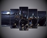 Framed Canvas Print/Painting Harry Potter School Castle Hogwarts Home Office Decor Wall Pictures for