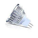 MR16 LEDの球根、デイライトの電球 3W、6000K、300LM、AC/DC 12V、ありません調光可能なスポットライト、ハロゲン電球 40W相当額、90度のビーム角、標準サイズのLED電球