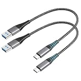 【3A急速充電 15cm】USB Type C ケーブル USB-A to USB-C 急速充電 断線防止 タイプc 充電ケーブル 超高耐久 絡まないケーブル USB C ケーブル 高速充電 ナイロン編みコード 速度480Mbps 高速データ転送 usb ケーブル スマホ タブレット パソコン USB-C機器対応 テレワーク リモート 在宅勤務 (15cm（2本セット）)