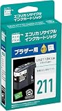 エコリカ ブラザー LC211BK対応リサイクルインク 通常容量 ブラック/顔料 DCP-J957N/DCP-J952N/DCP-J757N/DCP-J752N/DCP-J557N/DCP-J552N/MFC-J987DN/DWN/MFC-J980DN/DWN/MFC-J897DN/DWN残量表示対応