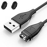 for ガーミン用充電ケーブルUSB A 対応 Garmin Watch Fenix 8 7 7S 7X 6 6S 6X 、Forerunner 945 245、Vivoactive 6 5 充電器 1m + スマートウォッチ防塵プラグ 2個入