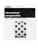 Unique Black Dots Crepe Streamer by Unique Party