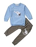Happyハッピー耳 ベビー服 男の子 セット 長袖Tシャツ パーカー ロングパンツ 可愛いゾウ柄 タッセルポンポン付き 綿 春秋用 カジュアル ファッション おしゃれ 満月/出産祝い/プレゼント 8