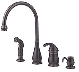 Pfister Treviso one-handleキッチン蛇口with Sideスプレー LG264DYY 1