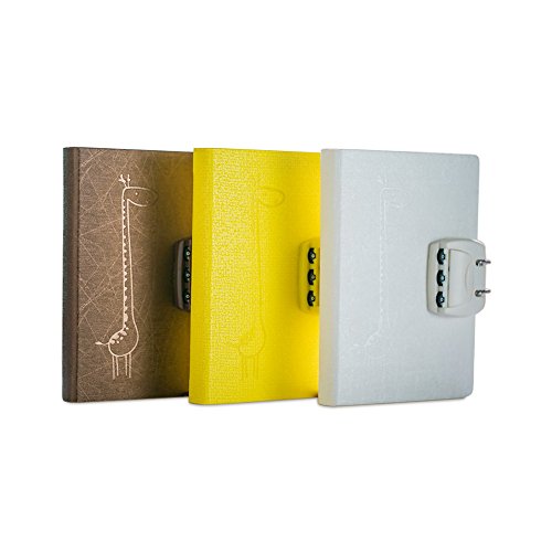 Zhi Jin ジラフ日記帳 こども用日記帳 多機能中学生 小学生高校生プレゼント 鍵付き 文具百貨