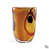 Badash Crystal J401 ART GLASS 11 in.OVAL VASE SUNRISE