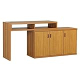 arne テレビ台 パソコンデスク 完成品 伸縮 コーナー ハイタイプ キャビネット T+D 105W扉 北欧モデル チーク