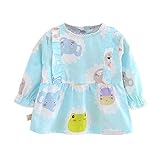 赤ちゃんの絵画エプロンを再生する防水ロングスリーブビブ1個（NO.007）、1-2歳