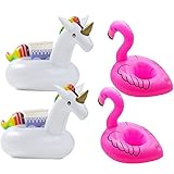 ユニコーン フラミンゴ ドリンクホルダー 浮き輪（2.5mmPVC）趣味 子供および大人 プール パーティー