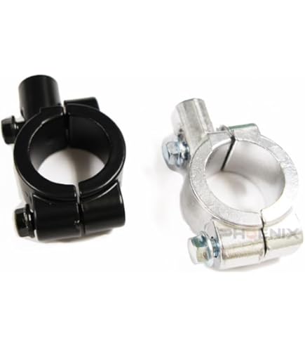 Amazon | バイク 汎用 1インチ 25.4mm ハンドル 対応 マウント ミラー