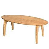 タンスのゲン オーバルテーブル 折りたたみ ローテーブル 完成品 オーク 11719114 NA