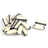 uxcell　フラットケーブルコネクタ　FFC FPCリボンソケットコネクタ プラスチック　金属　1.0mmピッチ　10ピン　20個入り