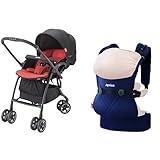 【セット買い】 アップリカ ベビーカー ラクーナコンフォート コントラストレッド + 抱っこひも(コランCTS)