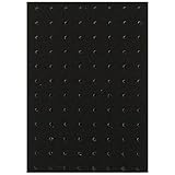 A4ジャストサイズ有孔ボード【黒】（4ミリ厚×横297ミリx縦210ミリ）穴径5ミリ穴ピッチ25ミリ1枚と支え棒２本付卓上セット UKB-210297-BK