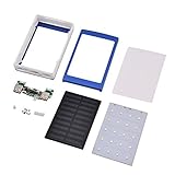 20000mAhポータブルソーラーパワーバンクケース DIYキットデュアルUSBバッテリー充電器（懐中電灯付き）(ブルー)