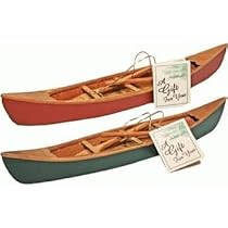 Amazon.co.jp: 手作り木製カヌーパドル付きミニチュアレプリカ1