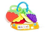 Baby Love Company 5 Colorful Baby Teether Toys with Pacifier Clip/ Holder and Link Ring - Non-Toxic 