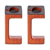 Lurrose 木製ローズウッド スマートウォッチ充電ドック 2ピースセット 急速充電対応 充電ステーション コンパクト 1.97X2.76X3.94インチ 寝室 書斎 ホール用