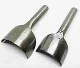 レザークラフト U型 半月型 エンドポンチ セット 端落とし ヘリ落とし 創作 皮細工 (45、50)