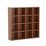 arne 本棚 日本製 完成品 4列 4段 幅100cm 高さ100cm 可動棚 シェルフ コミック収納 ラック H-001 4×4 ブラウン