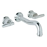 Rohl MB1936LMAPC Wall Mounted Gotham Spout Tub Filler with Metal Lever Handles, Polished Chrome [並行輸