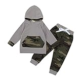 Tovadoo 子供服 ベビー服 男の子 パーカー＋ズボン 二点セット 長袖 秋冬 迷彩柄 カジュアル カッコイイ ファッション 保育園 旅行