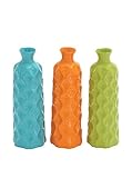 Deco 79 52379 Ceramic Vase 3 Assorted, 5' x 13' [並行輸入品]