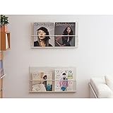 壁掛けマガジンディスプレイ棚（大）　2個セット　（オフホワイト）