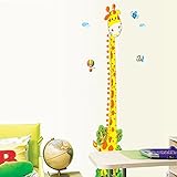 Dragon Honor ウォールステッカー 子供身長計 可愛い キリン 面白い 子供部屋 幼稚園 保育園 身長ステッカー おしゃれ インテリア雑貨 飾り 壁紙シール タイルシール 壁の装飾 はがせる