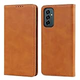 【Hamany】 galaxy m23 5g ケース Samsung Galaxy M23 5G / F-23 ケース 手帳型 収納 galaxy m23 ケース 耐衝撃 耐久性 耐摩擦 マグネット式 レザー カバー -ファッションライトブラウン