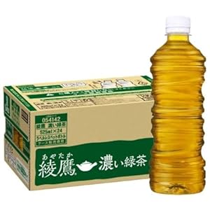 コカ コーラ 綾鷹 濃い緑茶 ラベルレス 525mlPET 24本 機能性表示食品