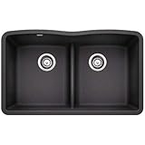 Blanco 442075 Diamond Equal Double Low Divide Undermount, Anthracite [並行輸入品]