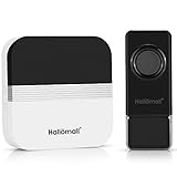 インターホン　ワイヤレスチャイム　300M受信可　呼出音楽52曲選択可　ドアベル　　ドア呼び鈴　無線　25db~110db　音量調整　受信機1個　送信機1個　防水 防塵　玄関チャイム　来客チャイム　介