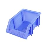 uxcell　スタッキングビン　ビンコンテナ　プラスチック　ブルー　185 x 125 x 75mm　HFSL-3