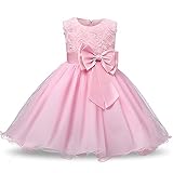 tueenhugeガールズプリンセスドレス3d Flowerベビー幼児用ウェディングブライズメイドパーティーフォーマルドレス US サイズ: 7-8 Years カラー: ピンク