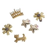 actlati 5個/セットベビー女の子ヘアクリップキットBowknot Headwear子供ヘアピンヘアアクセサリー US サイズ: One Size カラー: ゴールド