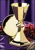 Chalice with HexagonベースとPaten真鍮/ゴールドプレートG、Diax H、Paten