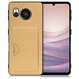ＬｏｏＣｏ ケース AQUOS sense7 用 アクオス ケース カードポケット カード収納 カード 背面 スマホケース スマホカバー 背面カード収納 ストレージ ゴールド